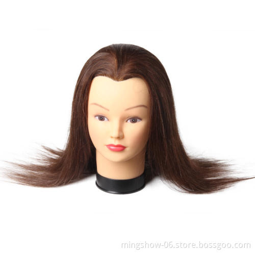 100% Real Human Hair Training Head Hairdressing Practice Head Mannequin For Hairdressers